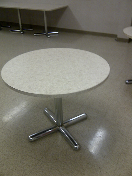Lunch room tables - round and square style